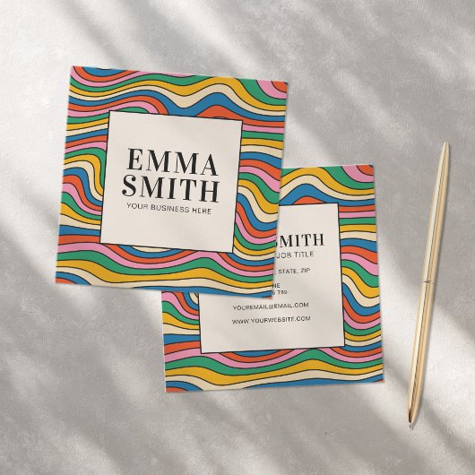 Regenboogretroflectoren Vierkante Visitekaartje