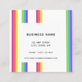 Regenboogretroflectoren Vierkante Visitekaartje (Achterkant)