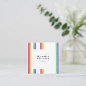Regenboogretroflectoren Vierkante Visitekaartje (Staand voorkant)