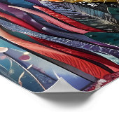 REGENBOOGRIF ZEEMEERMIN KLEURRIJK POSTER (Hoek)