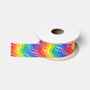 Regenboogrimpels Satijnen Lint