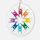 Regenboogring van humanisten keramisch ornament (Links)