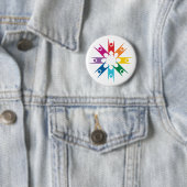Regenboogring van humanisten ronde button 5,7 cm (In situ)