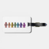 Regenboogrobots Bagagelabel (Achterkant horizontaal)