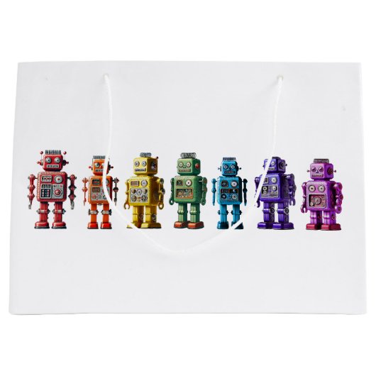 Regenboogrobots Groot Cadeauzakje (Voorkant)