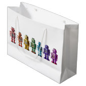 Regenboogrobots Groot Cadeauzakje (Voorkant Gekanteld)