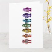 Regenboogrobots Kaart (Gele Bloem)