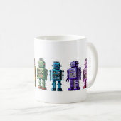 Regenboogrobots Koffiemok (Voorkant rechts)