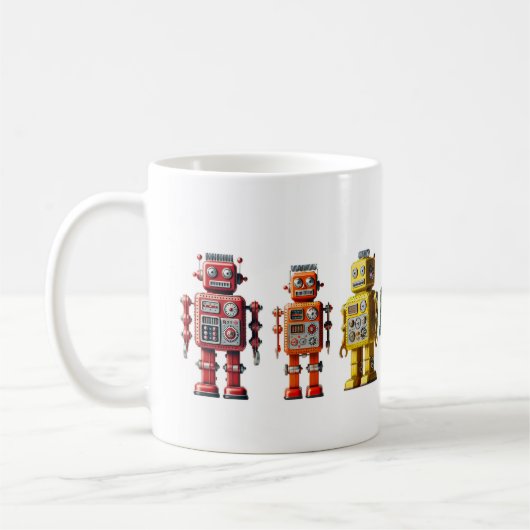 Regenboogrobots Koffiemok (Links)