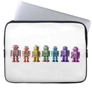 Regenboogrobots Laptop Sleeve