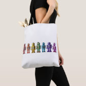 Regenboogrobots Tote Bag (Dichtbij)