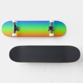 Regenboogrood Oranje Geel Blauw Kunst Skateboard (Horizontaal)
