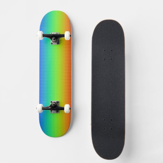 Regenboogrood Oranje Geel Blauw Kunst Skateboard (Voorkant)
