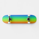 Regenboogrood Oranje Geel Blauw Kunst Skateboard (Horizontaal)