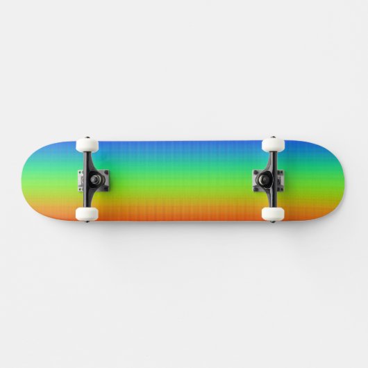 Regenboogrood Oranje Geel Blauw Kunst Skateboard (Horizontaal)