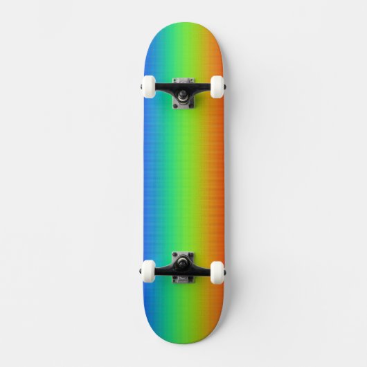 Regenboogrood Oranje Geel Blauw Kunst Skateboard (Voorkant)