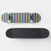 Regenboogrood Oranje Geel Blauw Paars Kunst Persoonlijk Skateboard (Horizontaal)