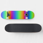Regenboogrood Oranje Geel Blauw Paars Kunst Skateboard (Horizontaal)