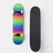 Regenboogrood Oranje Geel Blauw Paars Kunst Skateboard (Voorkant)