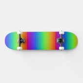 Regenboogrood Oranje Geel Blauw Paars Kunst Skateboard (Horizontaal)