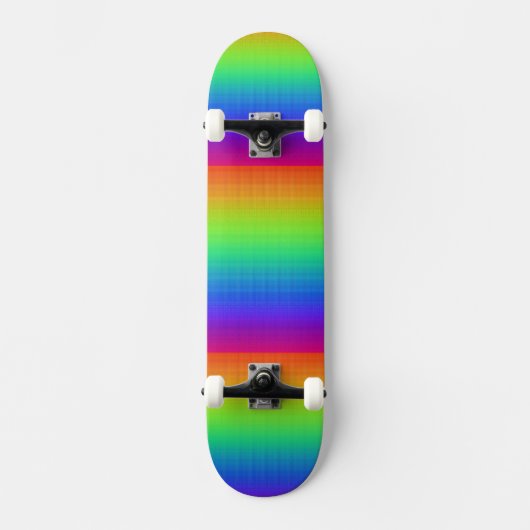 Regenboogrood Oranje Geel Blauw Paars Kunst Skateboard (Voorkant)