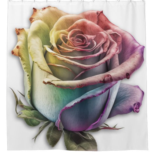 RegenboogRoos Douchegordijn (Voorkant)