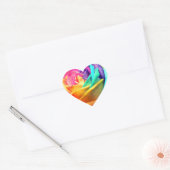 RegenboogRoos Hart Sticker (Envelop)