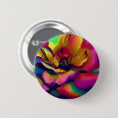 RegenboogRoos Ronde Button 5,7 Cm (Voorkant /achterkant)