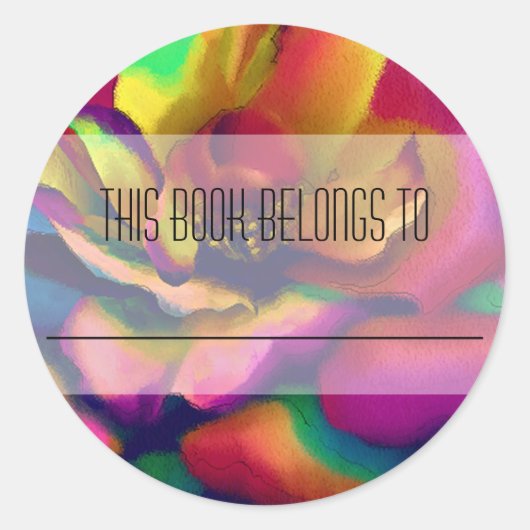RegenboogRoos Ronde Sticker (Voorkant)