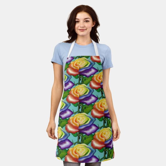 RegenboogRoos Schort (Gedragen)