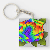RegenboogRoos Sleutelhanger (Voorkant)