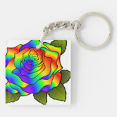 RegenboogRoos Sleutelhanger (Achterkant)