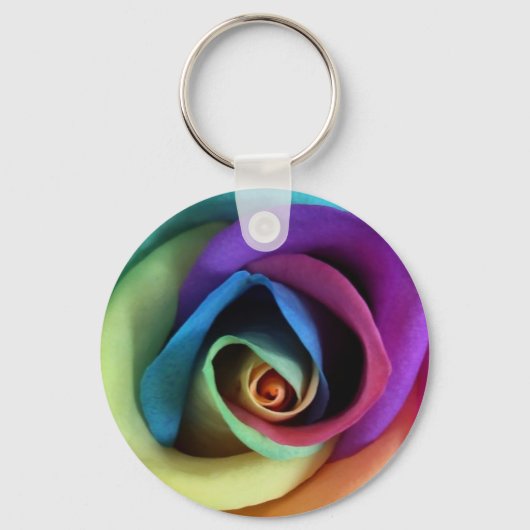 RegenboogRoos Sleutelhanger (Voorkant)