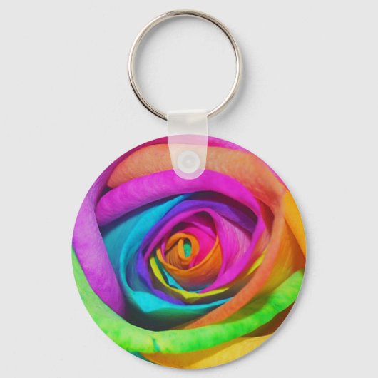 RegenboogRoos Sleutelhanger (Voorkant)