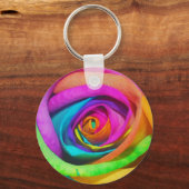 RegenboogRoos Sleutelhanger (Voorkant)