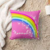 regenboogroze dochter genaamd kussen (Deken)