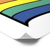 Regenboogroze driehoek Gay Pride Banner Poster (Hoek)