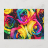 RegenboogRozen Bouquet Briefkaart (Voorkant)