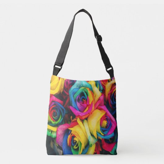 RegenboogRozen Bouquet Crossbody Tas (Voorkant)