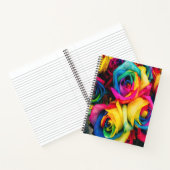 RegenboogRozen Bouquet Notitieboek (Binnen)