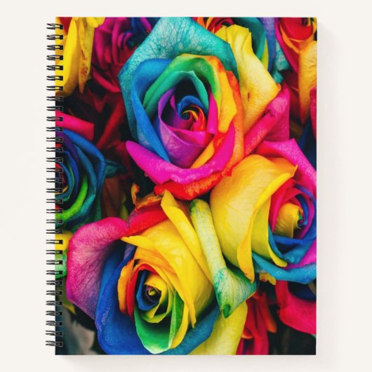 RegenboogRozen Bouquet Notitieboek (Voorkant)
