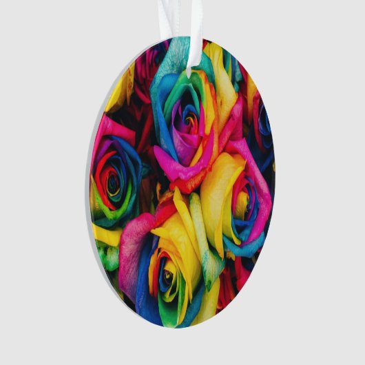 RegenboogRozen Bouquet Ornament (voorkant)