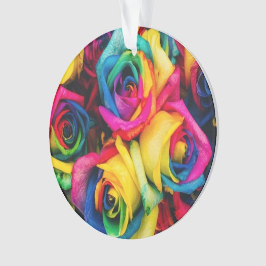 RegenboogRozen Bouquet Ornament (voorkant)