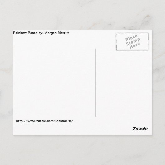 RegenboogRozen Briefkaart (Achterkant)