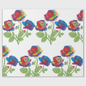 RegenboogRozen Cadeaupapier (Vlak)