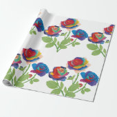 RegenboogRozen Cadeaupapier (Uitgerold)