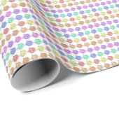 RegenboogRozen Cadeaupapier (Rol Hoek)
