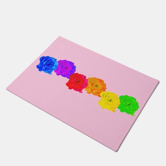 RegenboogRozen Deurmat (Schuin)