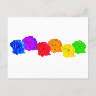 RegenboogRozen Feestdagenkaart