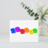 RegenboogRozen Feestdagenkaart (Staand voorkant)